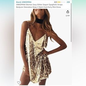 Ankomina gold sequin dress